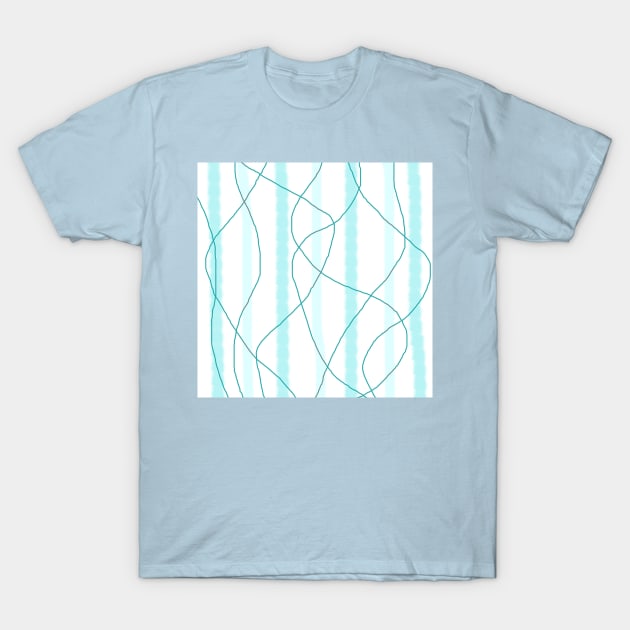 Blue Lines T-Shirt by Laradona